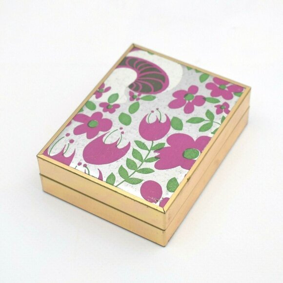 Vintage Rochelle Rose Brooch Gold Tone Rose Bud Flower Pin in Original Box - Picture 8 of 10